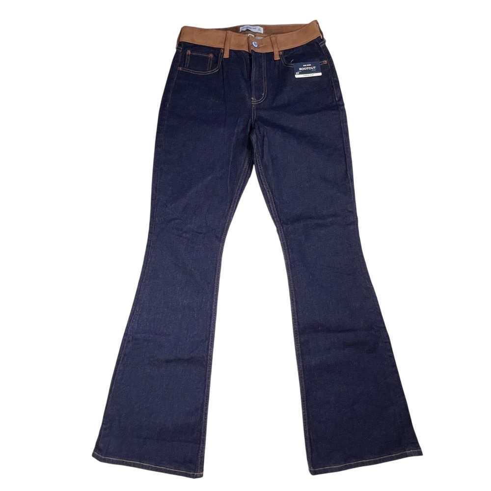 Abercrombie & Fitch Jeans Womens 27 Blue Bootcut Curve Love Two Tone Denim New